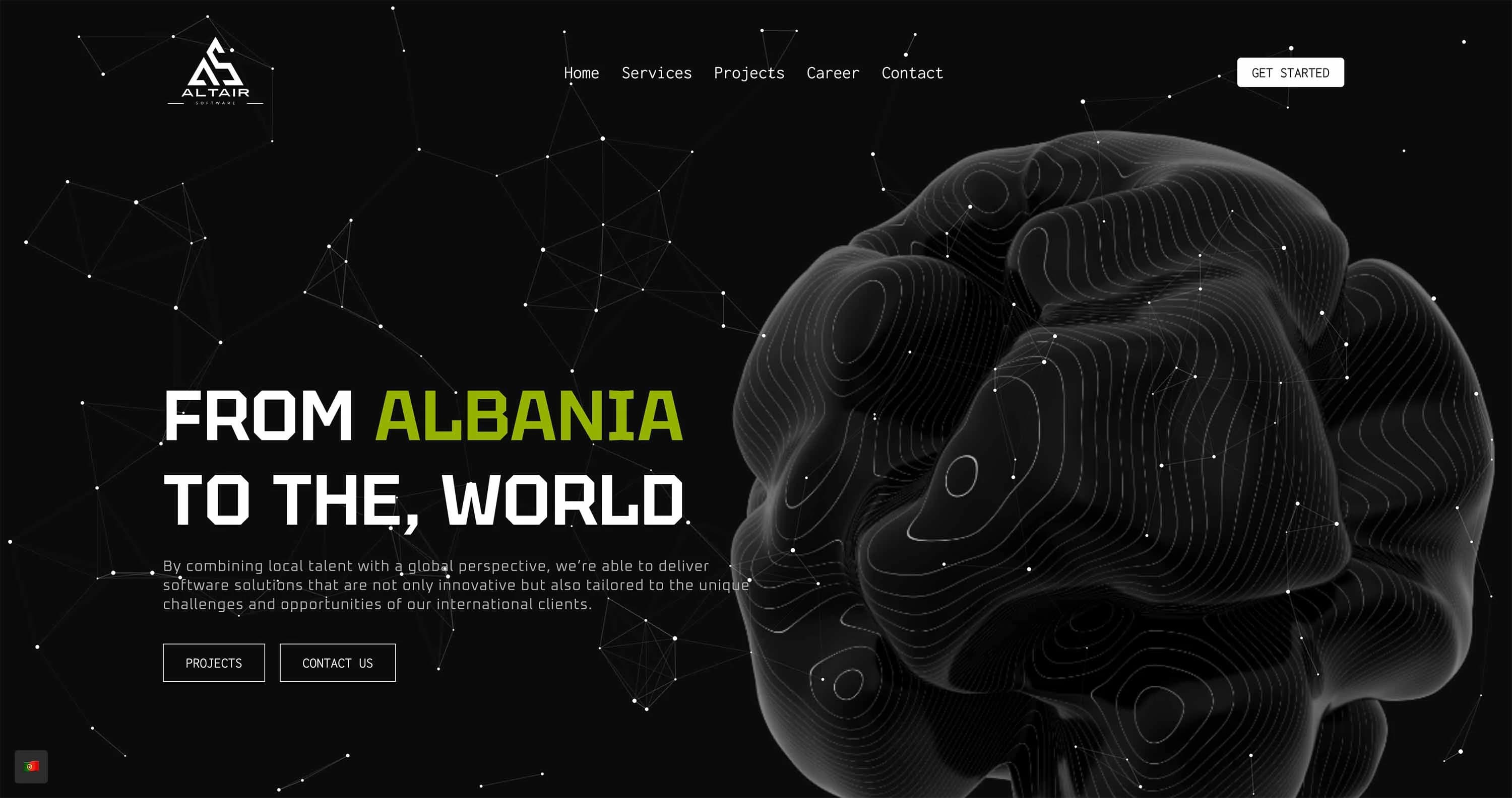 Altair website preview